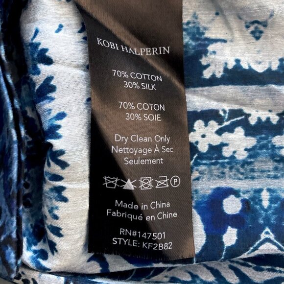 KOBI HALPERIN Lulu Silk Blend Print Blouse Shirt - Picture 10 of 10